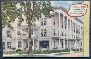 Vintage Postcard 1954 Hotel Cambridge Home of Pie A-La-Mode Cambridge NY