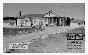 Woodbridge Virginia birds-eye view Potomac View Cabins vintage pc CC708