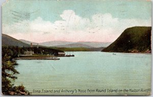 Hudson River New York NY, 1907 Iona Island & Anthony's Nose, Vintage Postcard