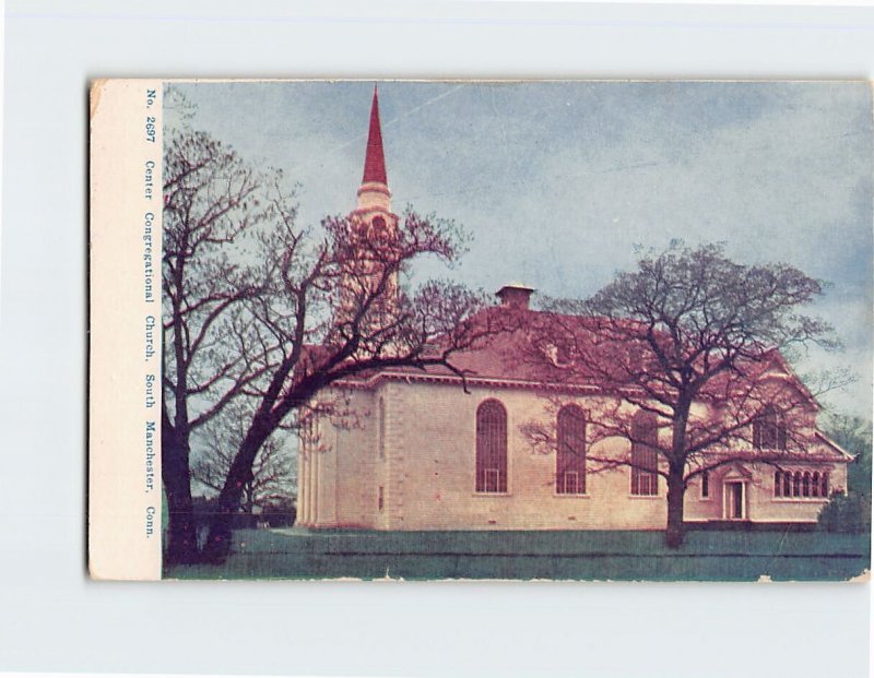 Postcard Center Congregational Church, South Manchester, Connecticut