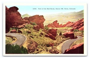 Park Of The Red Rocks Denver Mt. Parks Colorado Postcard