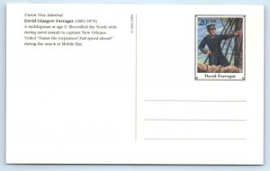 4 Postcards CIVIL WAR 1994 ~ Ulysses S. Grant, Sherman, Hancock, Farragut