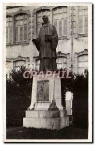 Postcard Modern Boarding School St Gabriel St Laurent sur Yevre Statue Montfo...