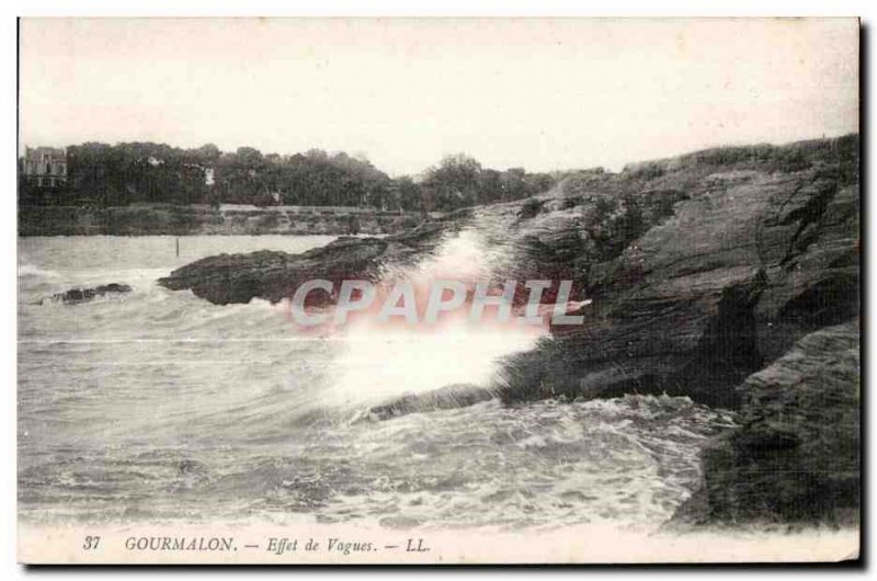 Postcard Old Gourmalon Waves Effect