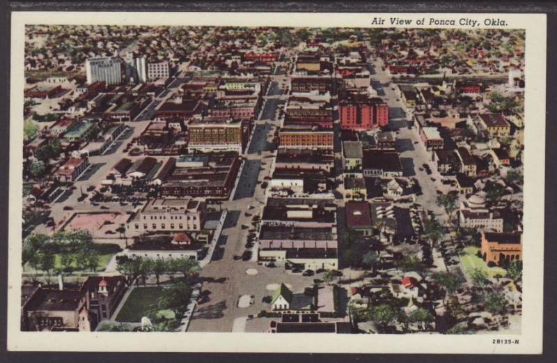 Bird's Eye View,Ponca City,OK Postcard 