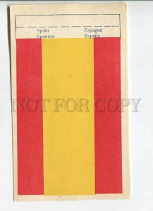 179726 SPAIN flag old paper flag card 1957 year