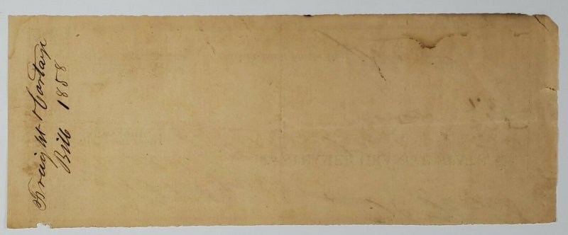 1857 Hartford CT Steamer GRANITE STATE Wilcox & Co Illust Freight Billhead BH29