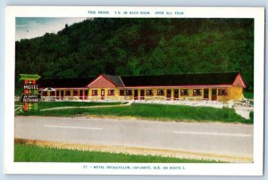 Cap-Sante Quebec Canada Postcard Motel Dechatillon c1930's Vintage Unposted