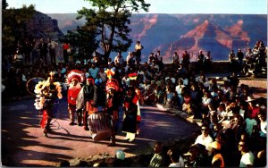 USA Grand Canyon National Park Arizona Hopi Indian Dancers Chrome Postcard C026