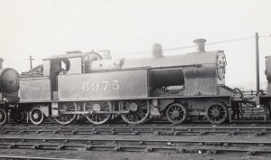 LNWR No 6975 Class 4-6-2T Later LMS Train Real Photo Postcard