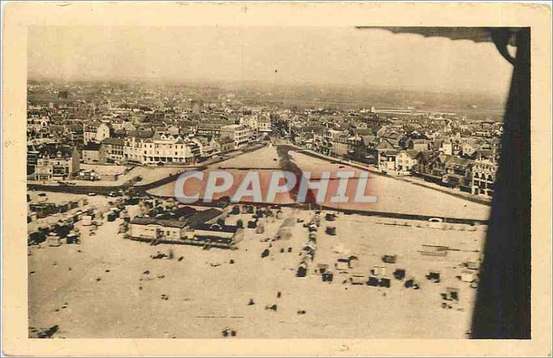 Old Postcard Berck Plage Funnel seen in Airplane