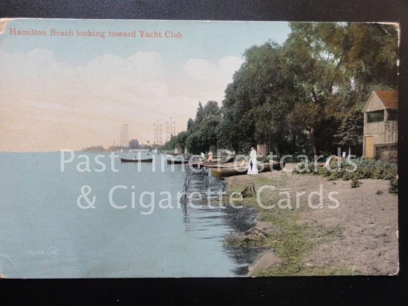 CANADA: Hamilton Beach looking toward Yacht Club, Ontario c1908