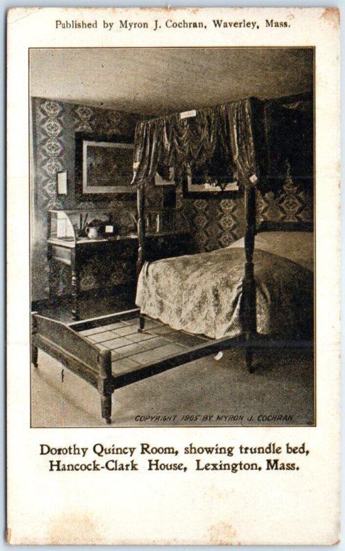 Postcard - Dorothy Quincy Room, Hancock-Clark House - Lexington, Massachusetts