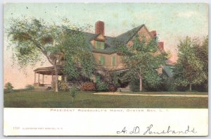 President Roosevelt's Home Oyster Bay LI Postcard Sagamore Hill NY Vintage