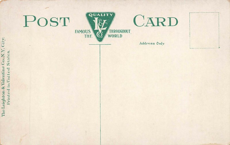 Everett MA Broadway Storefronts Horse & Wagon Trolley Postcard