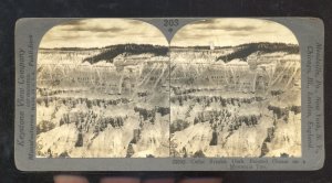 REAL PHOTO CEDAR BREAKS UTAH PAINTED CANYON VINTAGE STEREOVIEW CARD