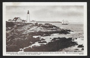 Portland Head Lighthouse 1st Lighthouse in US Cape Elizabeth Maine Used c1910s