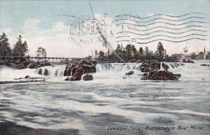 Androscoggin River Lewiston Falls Maine 1907