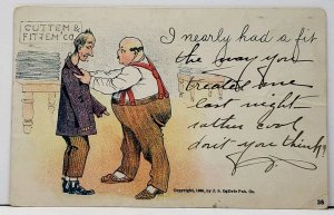 Comic Tailor Cuttem & Fittem Co 1905 Hagerstown Md Nr Snyders Store Postcard H9