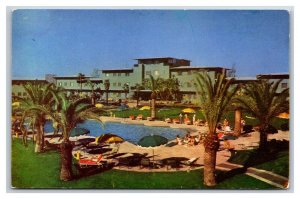 Poolside Flamingo Hotel Casino Las Vegas Nevada NV 1952 Chrome Postcard V4