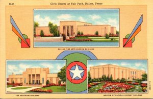 Texas Dallas Fair Park Civic Center Showing Aquarium Museum Of  Natural Histo...