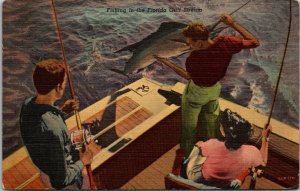 Florida Fishing In The Gulf Stream 1952 Curteich