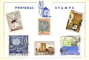 Portugal Stamps, Real Stamps on front  