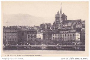 Switzerland Geneve Grand Quai de Cathedrale