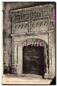 Old Postcard Barbotan les Thermes Old door of church