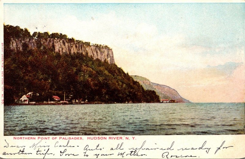 New York Hudson River Northern Point Of Palisades 1906