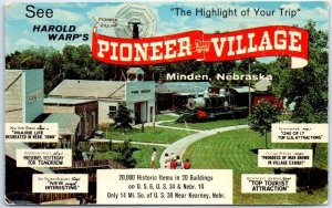 Postcard - See Harold Warp's Pioneer Village - Minden, Nebraska