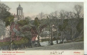 Scotland Postcard - New Bridge and Monument - Alloway - Ayrshire - Ref 19732A