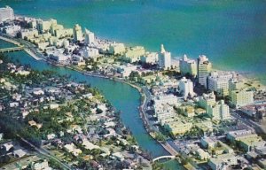 Florida Miami Beach Air View Of The Glittering Hotels Of Miami Beach