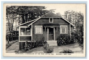 1935 Waverly NY, Onontioga Bungalow At The Iron Kettle Inn Vintage RPO Postcard