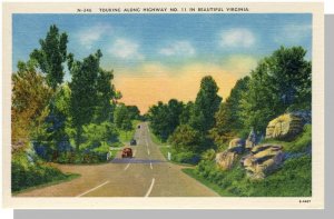 Beautiful Virginia/VA Postcard, Highway No 11, Near Mint!