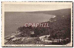 Old Postcard Arcachon La Pointe Du Pyla and Le Rond Point Road