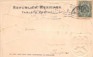 MEXICO STAMPS~COAT OF ARMS~HENRY S BEACH CIUDAD JUAREZ PUBLISHED POSTCARD 1907 