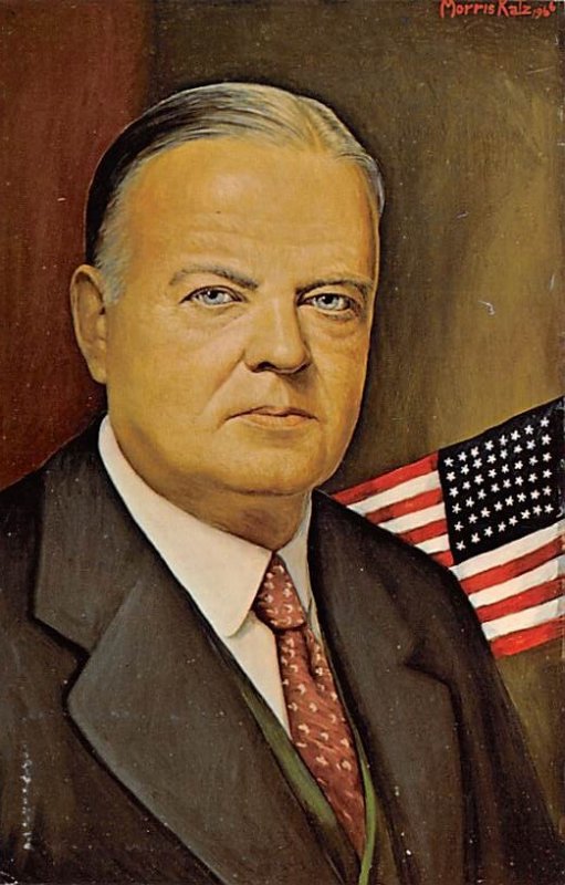 President Herbert Hoover Artist Morris Katz Unused 