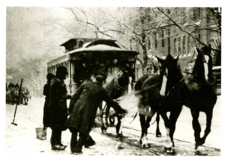 NY - New York City. 14th Street Horsecar, Circa 1895 (Card is from 1990's)