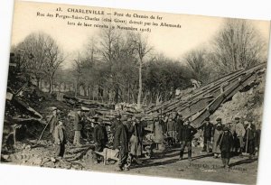 CPA AK CHARLEVILLE - Pont du chemin de fer, détruite (210573)