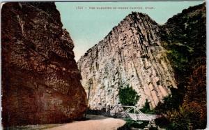 OGDEN CANYON, UT Utah  The NARROWS, & BRIDGE   c1910s  Mitchell   Postcard