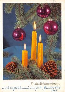 BG4875 fir branch candle bell christmas weihnachten germany greetings