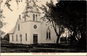 Vtg Cantril Iowa IA Christian Church 1910s Old View Postcard