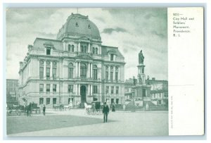 1905 Soldiers Monument in Providence Rhode Island RI Postcard 