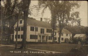 Fryeburg ME Ye Olde Inn c1920 Real Photo Postcard