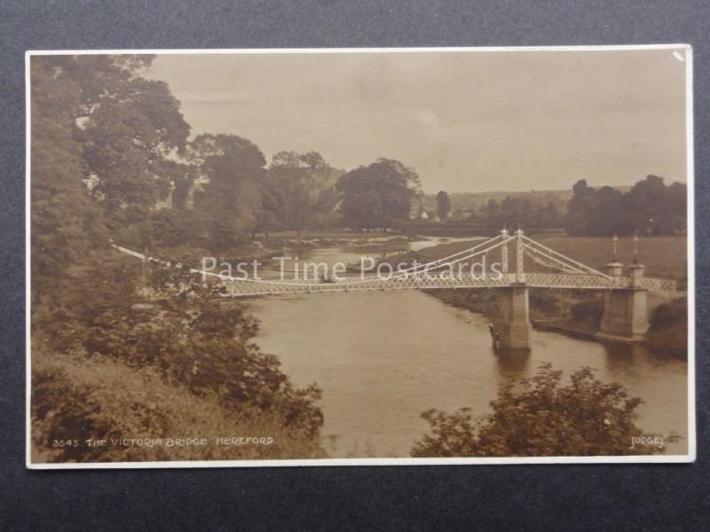 Herefordshire THE VICTORIA BRIDGE c1914 RP by Judges - Wilson & Phillips