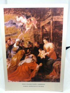 Vintage Postcard Rubens Adoration of the Magi Kings College Chapel Cambridge