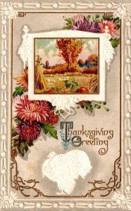 Thanksgiving Greetings With Autumn Scene