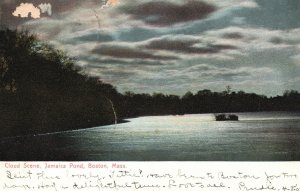 Vintage Postcard 1907 Cloud Scene Jamaica Pond Kettle Boston Massachusetts MA
