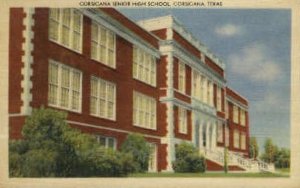 Corsicana Senior High - Texas TX Postcard